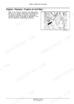 miller-nitro-6300-6345-6500-service-manual-engine-42-1.webp Miller Nitro 6300, 6345, 6500 engine oil and filter replacement page with a location drawing, referring to the Cummins maintenance manual
