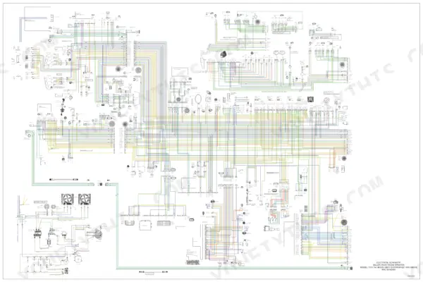 Miller Nitro 7310 Tier 4B front boom sprayer electrical schematic sheet with harness and connector pinouts