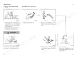 mitsubishi-fb16kt-fb18kt-fb20kt-forklift-truck-operator-manual-99710-79110-procedures-60.webp Mitsubishi FB16KT, FB18KT, FB20KT forklift operation procedures for brake, direction lever, and parking brake release.