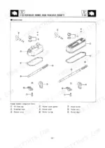 mitsubishi-l2-l3-series-diesel-engine-service-manual-99619-15180-exploded-view-40.webp Mitsubishi L2A, L2C, L2E, L3A, L3C, L3E exploded view of rocker arms, rocker shaft, and rocker cover components.