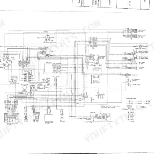 Mitsubishi MT160, MT160D, MT180, MT180D, MT180H, MT180HD complete electrical system wiring diagram with components.