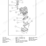 New Holland S3L2 engine exploded view showing cylinder block, crankshaft, piston, connecting rod, and oil pan components.