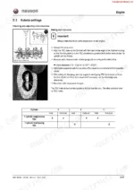 neuson-2503-3003-3503-3703-compact-excavators-service-manual-1000081433-procedures-151-1.webp Neuson 2503, 3003, 3503, 3703 engine valve clearance adjustment procedure, flywheel TDC marks, and cylinder setting table.