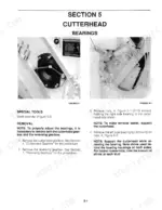 new-holland-1915-2115-harvester-service-manual-40191520-page-47.webp New Holland 1915, 2115 service manual page showing cutterhead bearing removal procedures and component diagrams.