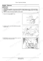 new-holland-5500-6500-7500-tractor-service-manual-47899740-procedures-39.webp New Holland 5500, 6500, 7500 engine removal procedure, showing ballast weight removal and hood opening steps.