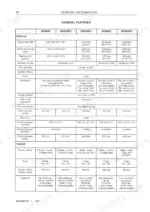 new-holland-bb940-bb960-series-big-baler-repair-manual-604-66-091-00-specs-27.webp New Holland BB940S, BB940P, BB940R, BB960S, BB960R, BB940, BB960 technical specifications table for pick-up and feeder systems.