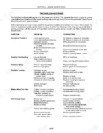 new-holland-boomer-1030-230gm-tractor-and-mower-deck-operator-manual-87487351-troubleshooting-117.webp New Holland Boomer 1030, 230GM mower deck troubleshooting chart for vibration, gearbox issues, and cutting performance problems.