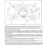 New Holland Boomer 30, Boomer 35 instrument panel diagram showing tachometer, fuel, temperature gauges, and warning lights.