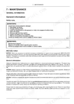new-holland-boomer-54d-compact-tractor-operator-manual-48028237-maintenance-181.webp New Holland Boomer 54D, Boomer 54D CVT maintenance manual page showing general safety rules and warranty notices.
