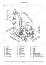 new-holland-e16b-e18b-mini-excavator-service-manual-84533365b-exploded-view-32.webp New Holland E16B, E18B part identification diagram showing numbered components like bucket, boom, engine, and hydraulic tank.