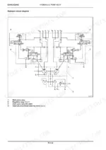 new-holland-e215c-e245c-crawler-excavator-service-manual-84550265a-hydraulic-182.webp New Holland E215C, E245C hydraulic circuit diagram showing main pump, regulator, gear pump, and solenoid proportional reducing valve.