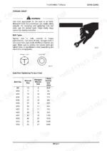 new-holland-e215c-e245c-crawler-excavator-service-manual-84550265a-torque-517.webp New Holland E215C, E245C tightening torque chart, bolt type identification, and specified torque values table for M8 to M36 bolts.