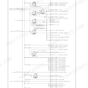 New Holland E265C, E305C mechatro control system circuit diagram showing relays, fuses, and controller connections.