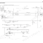 New Holland E27B electrical circuit diagram showing battery, starter motor, generator, and relay console connections.