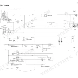 New Holland E27B electrical circuit diagram showing battery, starter motor, generator, and relay console connections.