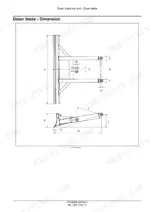 new-holland-e35b-sr-e39b-sr-service-manual-dozer-blade-1110.webp New Holland E35B SR, E39B SR dozer blade dimension diagram showing top and side views with measurement reference letters.