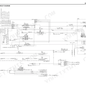New Holland E55B electrical circuit diagram showing battery, starter motor, fuse box, relays, and engine system wiring connections.
