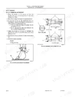 new-holland-eh50-b-hydraulic-excavator-shop-manual-6-78610na-procedures-275.webp New Holland EH50.B bucket removal procedure, diagrams for pin assembly, bucket link, and arm connection points.