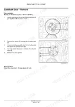 new-holland-f3bfe-series-engine-service-manual-84473721-procedures-62.webp New Holland F3BFE613A*A001-E*A engine service manual: Camshaft gear and shoulder plate removal procedure with component diagrams.