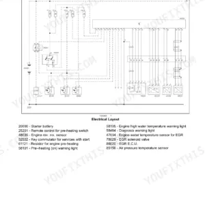 New Holland F5AE5484A...F5CE9484E engine EGR system electrical wiring diagram and component legend for ECU, sensors, and relays.
