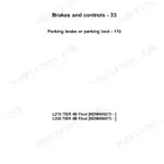 New Holland L218, L220 service manual, Brakes and controls section: parking brake or parking lock