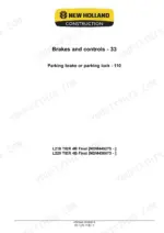 New Holland L218, L220 service manual, Brakes and controls section: parking brake or parking lock