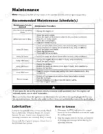 new-holland-mz19h-riding-mower-operator-manual-87369219-maintenance-21.webp New Holland MZ19H maintenance schedule table listing service intervals, procedures, and lubrication instructions.