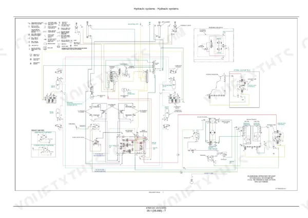 New Holland Guardian SP.295F-SP.400F hydraulic schematic diagram
