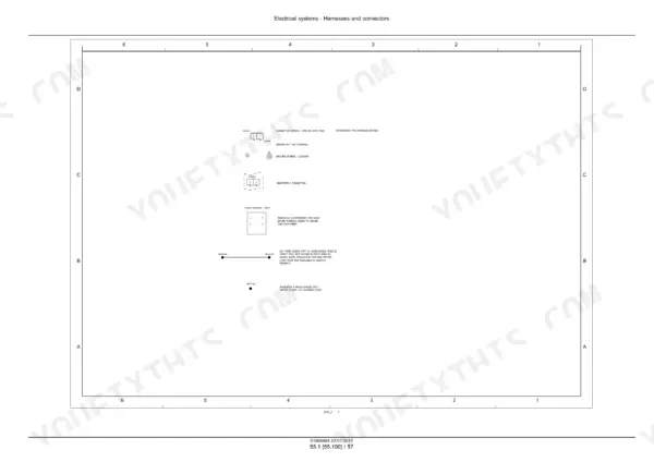 New Holland SP2500 Defensor electrical systems wiring diagram legend for connectors, ground symbols, and wire identification.