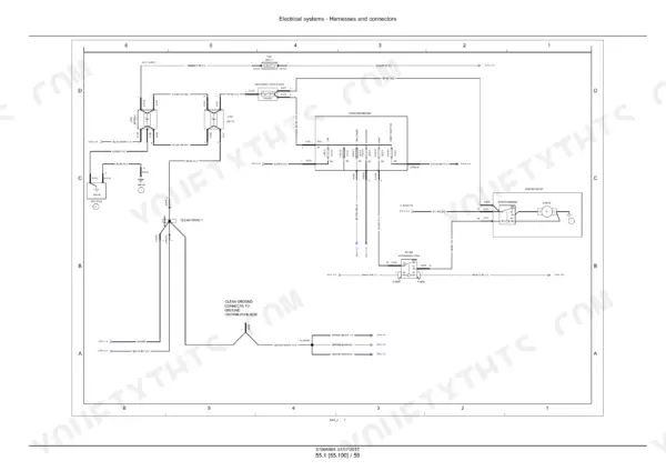 New Holland SP2500 Defensor electrical wiring diagram showing battery, disconnect switch, starter motor, and power distribution.