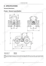 new-holland-t2304-tractor-operator-manual-51426106-specs-377.webp New Holland T2304 tractor general dimensions diagram showing frame specifications, length, and width measurement points.