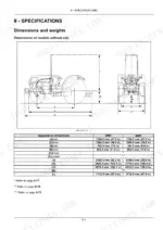 New Holland T4.80V, T4.90V, T4.100V, T4.110V specifications table and diagram for tractor dimensions and weights without cab.