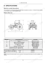 new-holland-t6-110-t6-120-t6-130-tractor-operator-manual-47952257-specs-231.webp New Holland T6.110, T6.120, T6.130 tractor overall dimensions diagram and specifications table for models without cab.