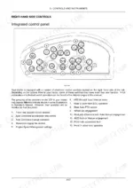 new-holland-t6-140-t6-150-t6-160-tractor-operator-manual-47897262-controls-97.webp New Holland T6.140, T6.150, T6.160 right-hand integrated control panel diagram and switch function list.