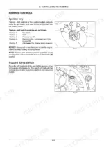 new-holland-t7-series-tractor-operator-manual-47960466-controls-101.webp New Holland T7.230, T7.245, T7.260, T7.270 ignition key positions and hazard lights switch operation diagram.
