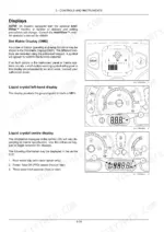 new-holland-t7-series-tractor-operator-manual-51519063-page-142.webp New Holland T7.230-T7.270 AutoCommand: Dot Matrix, left-hand, and centre LCD instrument display diagrams and operating instructions.