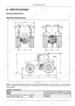 new-holland-t7-series-tractor-operator-manual-51608032-specs-615.webp New Holland T7.230, T7.245, T7.260, T7.270 tractor general dimensions diagram showing front, rear, and side views with measurement labels.
