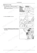 new-holland-t8-320-t8-435-series-tractor-operator-manual-47824602-procedures-431.webp New Holland T8.320, T8.350, T8.380, T8.410, T8.435 maintenance procedure for opening the tractor hood with latch release steps.