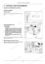new-holland-t8-series-tractor-operator-manual-48159318-controls-89.webp New Holland T8.320-T8.435 SmartTrax operator manual: cab door lock, entry safety warnings, and mounting steps/handrail locations.
