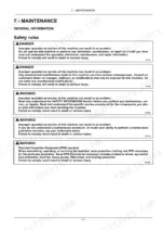 new-holland-t8-series-tractor-operator-manual-48159318-maintenance-491.webp New Holland T8.320-T8.435 SmartTrax maintenance manual page showing general safety rules, danger, and warning notices.