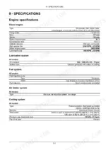 new-holland-t8-series-tractor-operator-manual-48159318-specs-683.webp New Holland T8.320-T8.435 SmartTrax engine, lubrication, fuel, air intake, and cooling system technical specifications table.