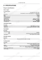 new-holland-t8-series-tractor-operator-manual-84309497-specs-569.webp New Holland T8.275, T8.300, T8.330, T8.360, T8.390 engine, lubrication, fuel, air intake, and cooling system specifications table.