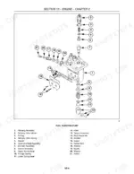 new-holland-tc23da-tc26da-tractor-repair-manual-87367140-exploded-view-146.webp New Holland TC23DA, TC26DA exploded view diagram of the fuel injection pump components and housing assembly parts list.