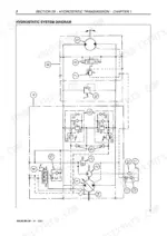 new-holland-tc54-tc56-al59-combine-repair-manual-604-64-961-00-hydraulic-219.webp New Holland TC54, TC56, AL59 hydrostatic transmission system diagram showing hydraulic pump and motor components.