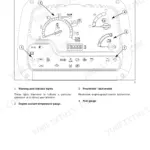 New Holland TD4040F instrument panel diagram showing tachometer, fuel gauge, coolant temperature gauge, and indicator lights.