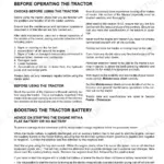 New Holland TD5.65, TD5.75, TD5.80, TD5.90, TD5.100, TD5.110 operating instructions for pre-use checks and battery boosting.