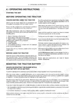 New Holland TD5.65, TD5.75, TD5.80, TD5.90, TD5.100, TD5.110 operating instructions for pre-use checks and battery boosting.