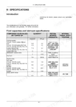 New Holland TD5.65, TD5.75, TD5.80, TD5.90, TD5.100, TD5.110 fluid capacities and lubricant specifications table.