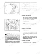 New Holland TK76, TK85, TK85M operating instructions for starting, stopping the tractor, and engine shutdown procedures.