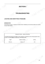 New Holland TL70, TL80, TL90, TL100 troubleshooting section introduction and table of affected tractor system areas.